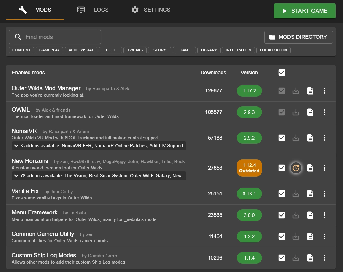 Legacy Outer Wilds Mod Manager